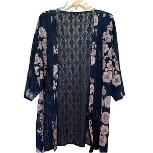 Feitong blue floral cover up